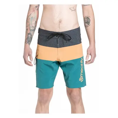 Meatfly pánské plavky Mitch Boardshorts 21" Snake Green / Camel | Zelená