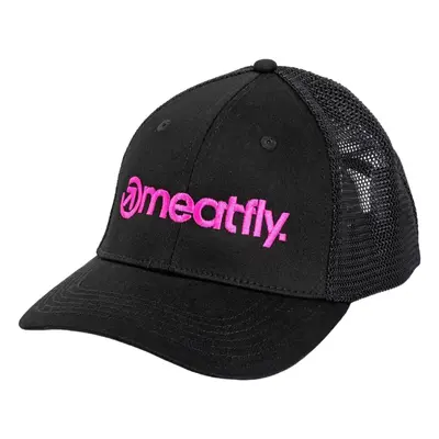 Meatfly kšiltovka MF Logo Trucker Magenta / Black | Černá