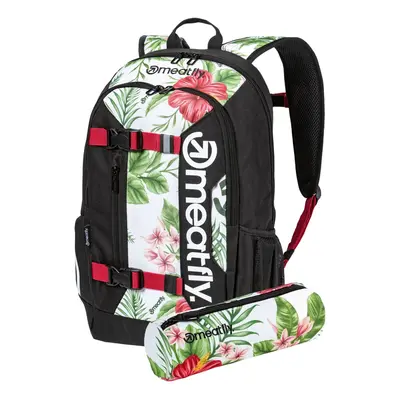 Meatfly batoh Basejumper White Tropical L | Bílá | Objem L