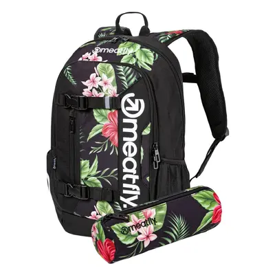 Meatfly batoh Basejumper Tropical Black L | Černá | Objem L