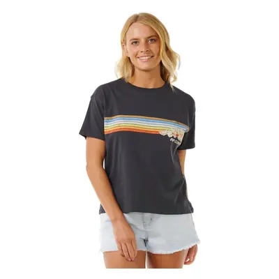 Rip curl dámské tričko Hoffman Relaxed Washed Black | Černá