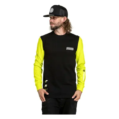 Meatfly pánské tričko s dlouhým rukávem Appex Safety Yellow/Black | Žlutá