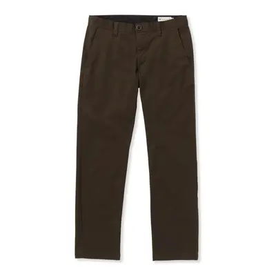 Volcom pánské kalhoty Frickin Modern Stret Dark Brown | Hnědá