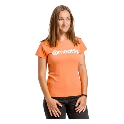 Meatfly dámské tričko Ladies MF Logo Coral | Oranžová