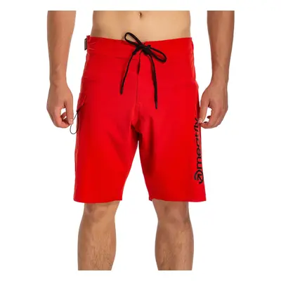 Meatfly pánské plavky Mitch Boardshorts 21" Red | Černá