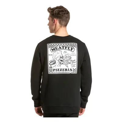 Meatfly pánská mikina Pizza Crewneck Black | Černá