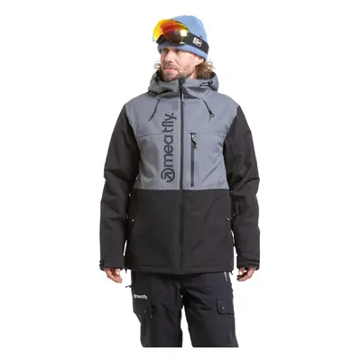 Meatfly pánská SNB & SKI bunda Manifold Dark Grey / Black | Černá