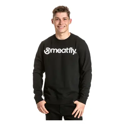 Meatfly pánská mikina MF Logo Crewneck Black | Černá