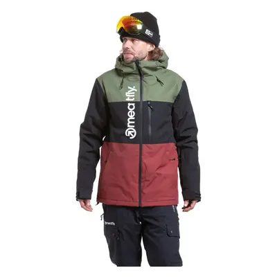 Meatfly pánská SNB & SKI bunda Manifold Bronze Green / Merlot | Černá