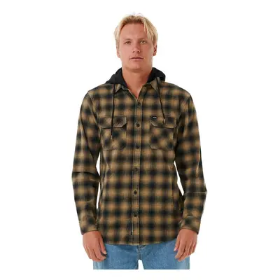 Rip curl pánská košile Grunter Flannel Washed Moss | Černá