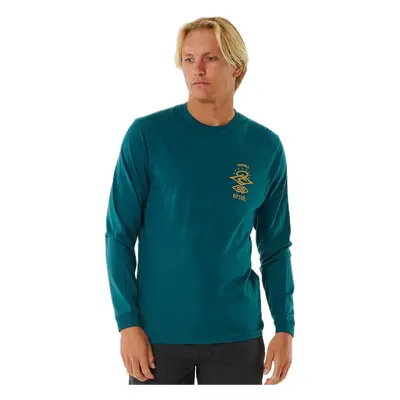 Rip curl pánské tričko Search Icon L/S Blue Green | Zelená