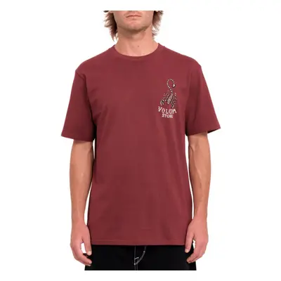 Volcom pánské tričko Lintell Classic Sst Merlot | Červená