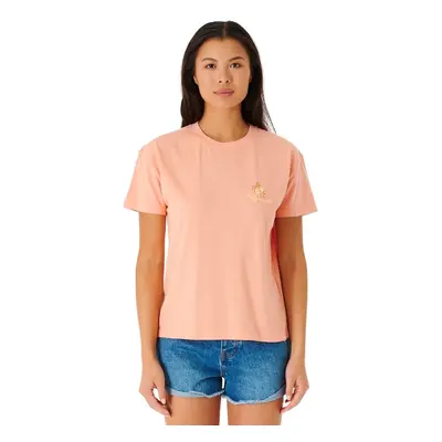 Rip curl dámské tričko The Tropics Relaxed Light Coral | Červená