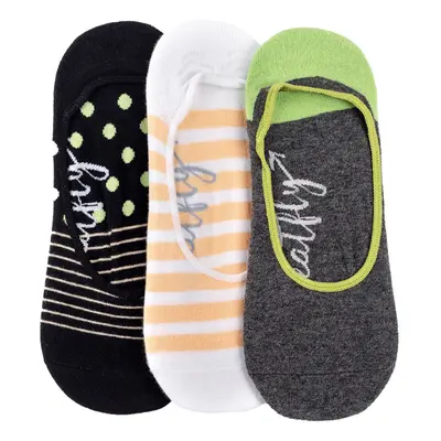 Meatfly ponožky Low socks - Triple pack H/ Anthracite | Mnohobarevná