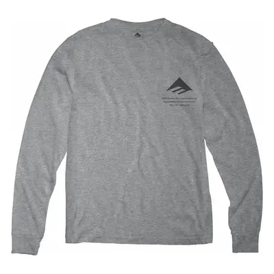 Emerica pánské tričko Logo Lockup L/S Grey/Heather | Šedá