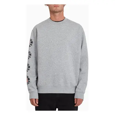 Volcom pánská mikina Catch Crew Fleece Heather Grey | Mnohobarevná