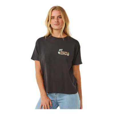 Rip curl dámské tričko Tiki Tropics Relaxed Washed Black | Černá