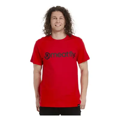 Meatfly pánské tričko MF Logo Bright Red | Červená