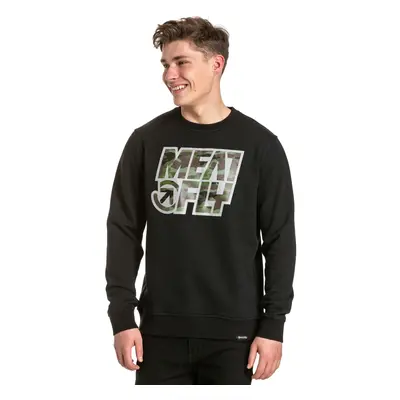 Meatfly pánská mikina Repash Crewneck Black | Černá