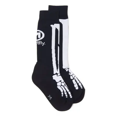 Meatfly ponožky Bones Long Socks – CO A – Black | Černá