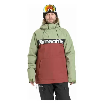 Meatfly pánská SNB & SKI bunda Slinger Oil Green / Merlot | Zelená