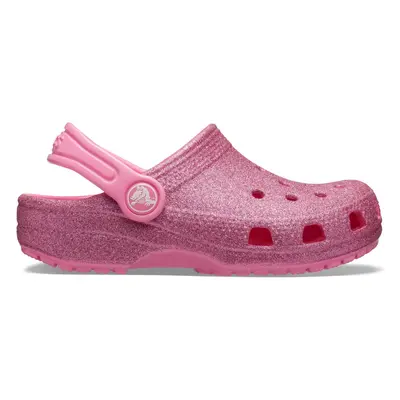 Dětské boty crocs classic glitter růžová