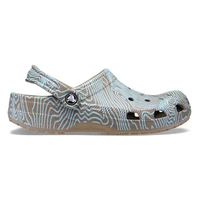 Unisex boty crocs classic topographic hnědá