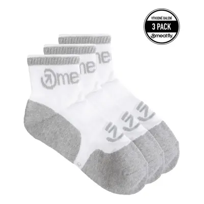 Unisex ponožky meatfly middle triple bílá s