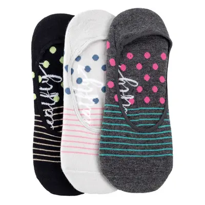 Ponožky meatfly low socks - triple pack bílá/šedá one size