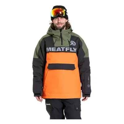 Pánská snb & ski bunda meatfly zenith černá/oranžová xl