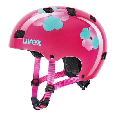 Dětská cyklistická helma Uvex Kid Pink Flower