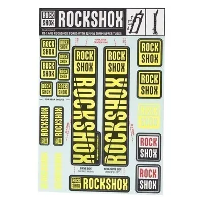 Cyklistické samolepky Rockshox Decal Kit 35Mm Dc Ne01 Yellow