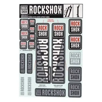 Cyklistické samolepky Rockshox Decal Kit 35Mm Dc White