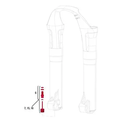 Cyklistické náhradní díly Rockshox Domain/Lyrik/Totem Ext Reb Adjust Knob