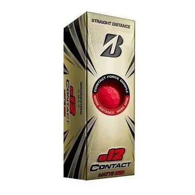 Golfové míčky Bridgestone e12 Contact 3ks - červené