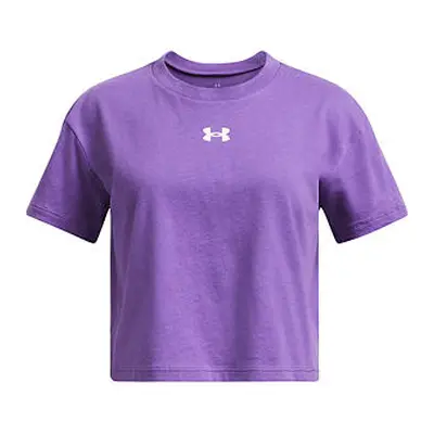 Dívčí tričko Under Armour CROP SPORTSTYLE LOGO SS