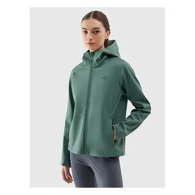 Dámská větruodolná bunda softshell membrána 4F - zelená