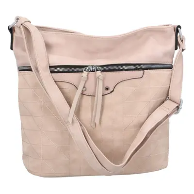 Trendová dámská koženková crossbody Tercero, meruňková