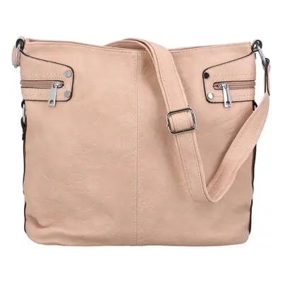 Jednoduchá dámská koženková crossbody Fredy, růžová