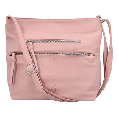 Praktická dámská koženková crossbody Vichr, růžová