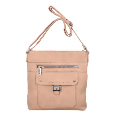 Stylová dámská koženková crossbody Fela, růžová