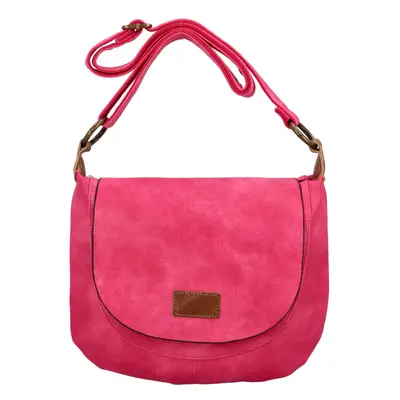 Stylová koženková crossbody Bernee, fushia