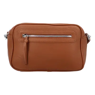 Příjemná dámská koženková crossbody Ivette, hnědá