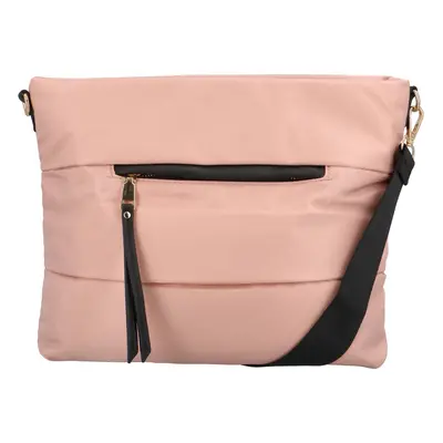 Trendová dámská látková crossbody Rosa, růžová