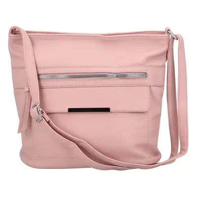 Stylová dámská koženková crossbody Bertil, růžová