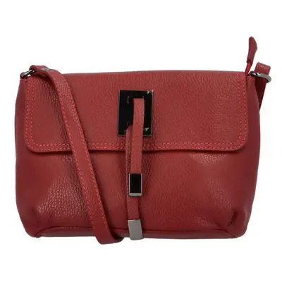 Módní malá dámská kožená crossbody Victorien vínová