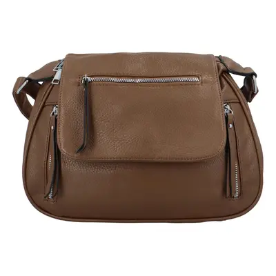 Trendy dámská koženková crossbody kabelka Laura, khaki