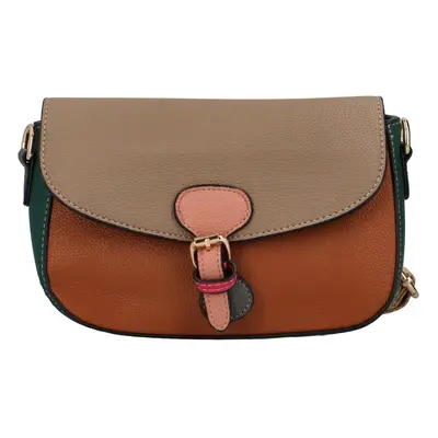 Trendy malá dámská koženková crossbody Susana,khaki