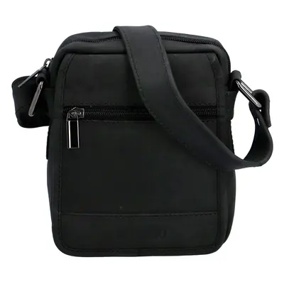 Menší kožená crossbody Jan, černá