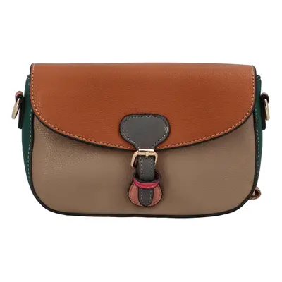 Trendy malá dámská koženková crossbody Susana, hnědá